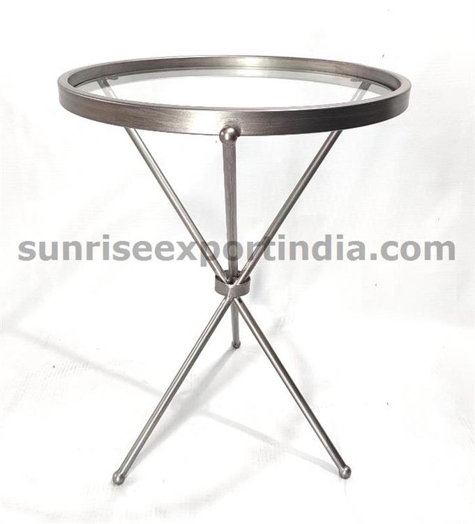 TRILEG SIDE TABLE CHROME SILVER